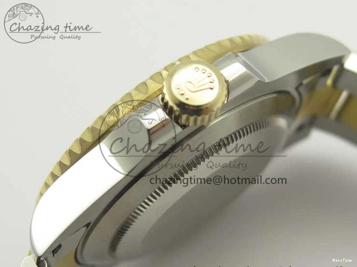 MiroTime 0410 Affordable Submariner 116613 LB Noob 1:1 Best Edition YG Wrapped Bezel Blue Dial on SS YG Bracelet A2836 V 3413